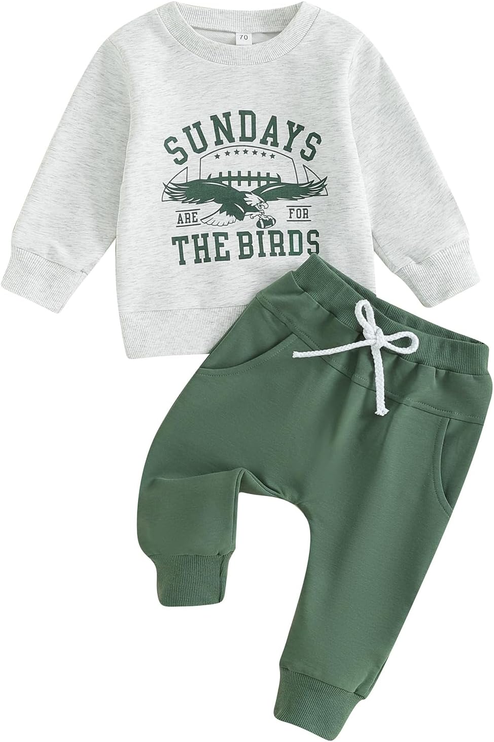 Gueuusu Fuzzy Birds Sweatshirt Set