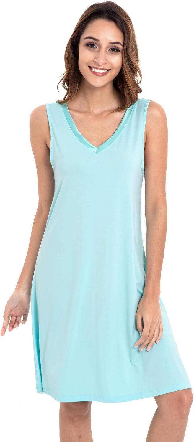 GYS Womens Bamboo-Derived Viscose Nightgowns for Ultimate Comfort