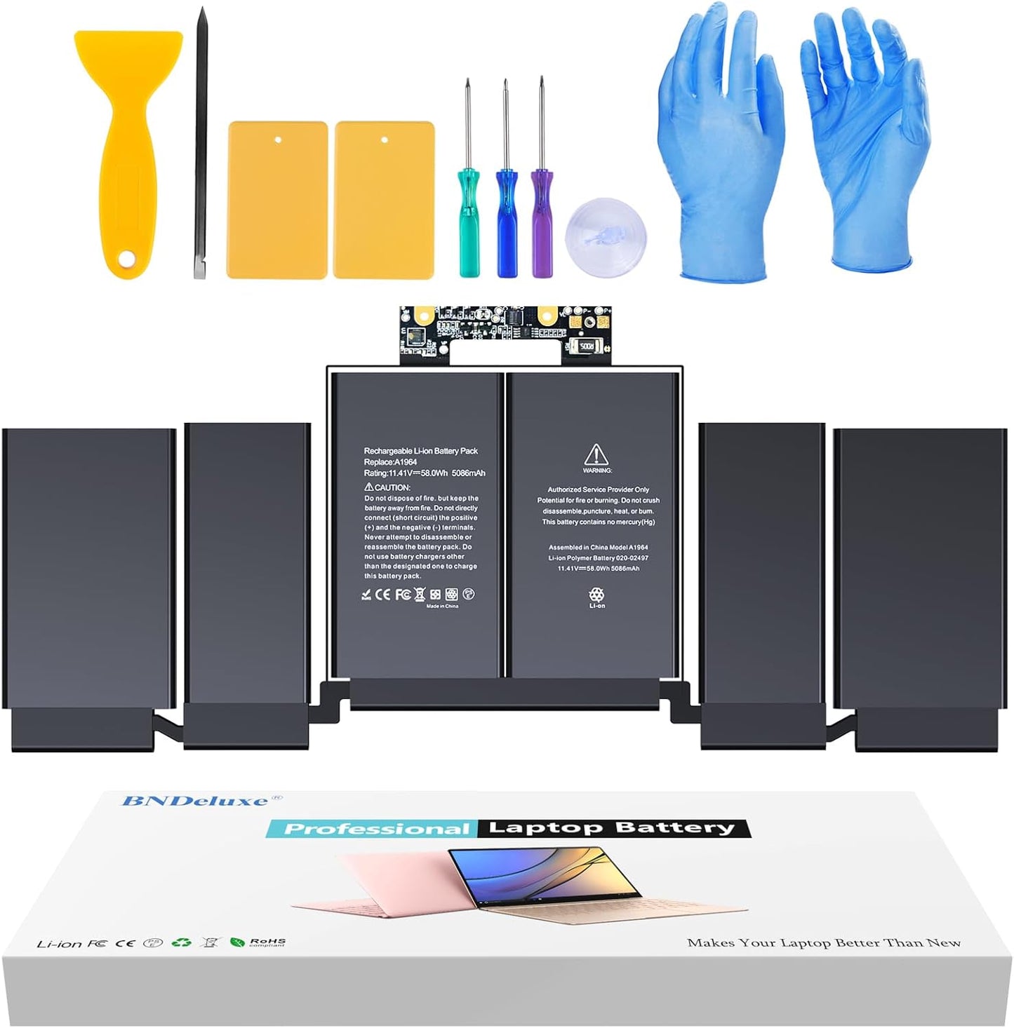A1964 Laptop Battery Replacement for MacBook Pro 13in Models