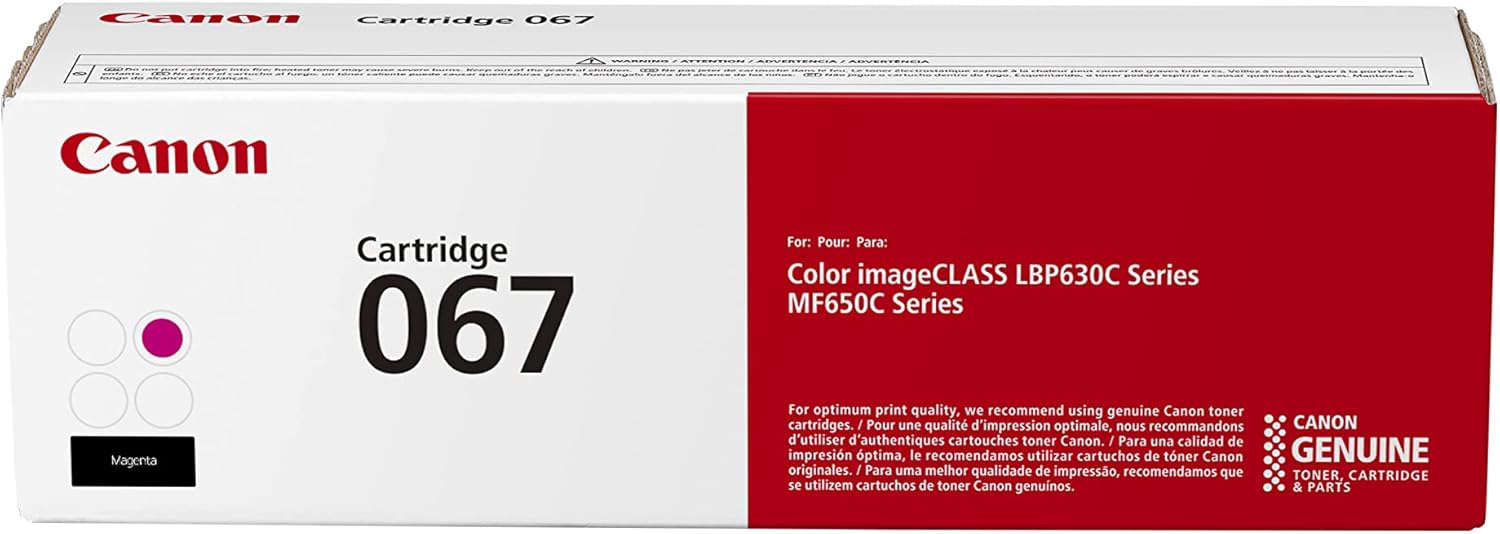Canon Genuine 067 Magenta Toner Cartridge for LBP Series Printers