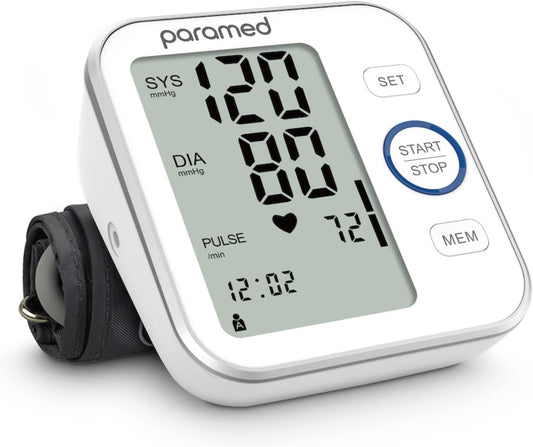 Paramed Digital BP Monitor - Large Display, Memory, Portable