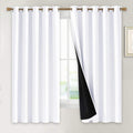 White 100% Blackout Lined Curtains 2-Panel Pair - 70in x 63in