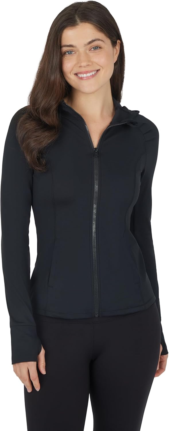 Yogalicious Lightweight Full-Zip Hooded Jacket for Active Women