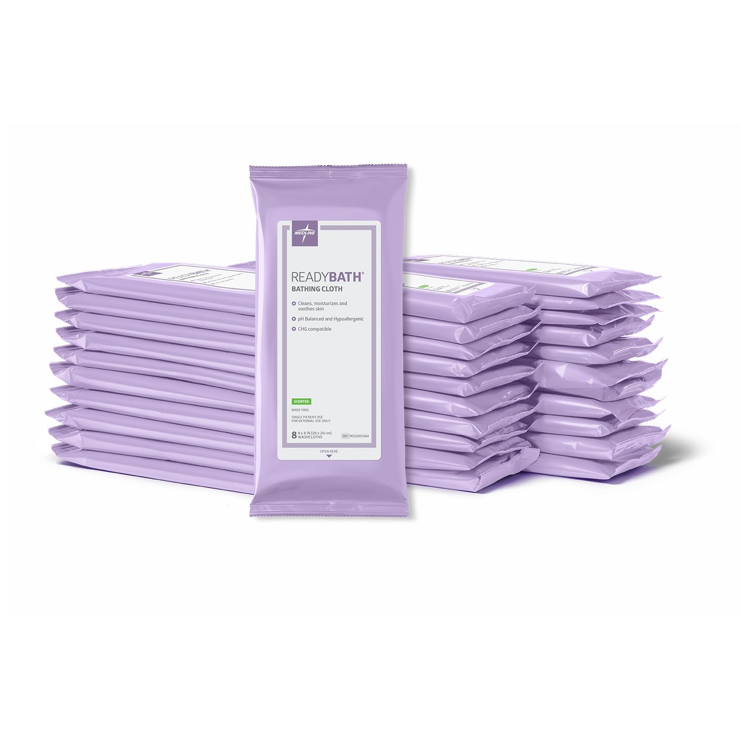 Medline ReadyBath Adult Bath Wipes for Sensitive Skin Care