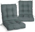 EAGLE PEAK Tufted Outdoor Indoor Chair Cushions Set of 2 Gray