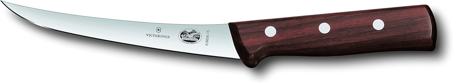 Victorinox 6-Inch Curved Rosewood Boning Knife for Precision