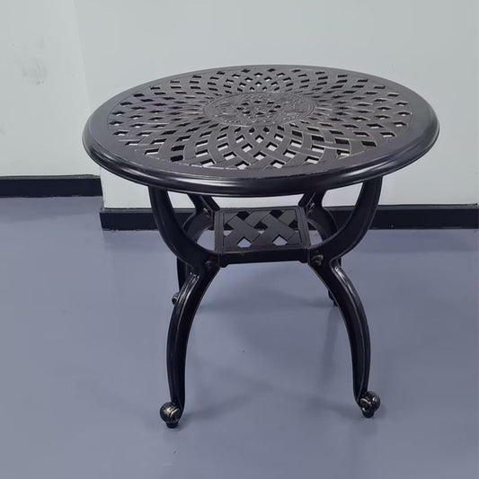 Elegant Cast Aluminum Outdoor Side Table for Any Space