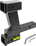 KAIRAY Trailer Dual Hitch Extender Adapter with 2-in & 8-in Riser/Drop
