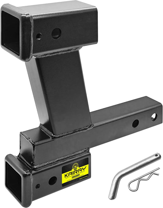 KAIRAY Trailer Dual Hitch Extender Adapter for 2-Inch Receivers