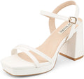 Joy In Love Women's Chunky Block Heel Platform Heels for Fashion