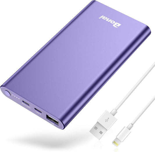 Bonai 12,000mAh Fast Charging Power Bank - Purple