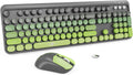 Wireless Keyboard and Mouse Combo with Retro Round Keycaps - Fun