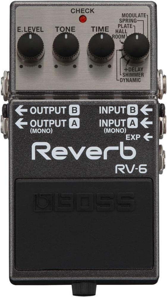 BOSS RV-6 Reverb Guitar Pedal: Compact Versatile Sound Effects