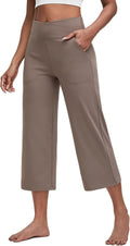 Capri Pants Wide Leg Yoga Crop Pants with Pockets - Comfortable Fit
