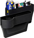 Car Seat Gap Filler Organizer, 2 Pack - Adjustable Cup Holder