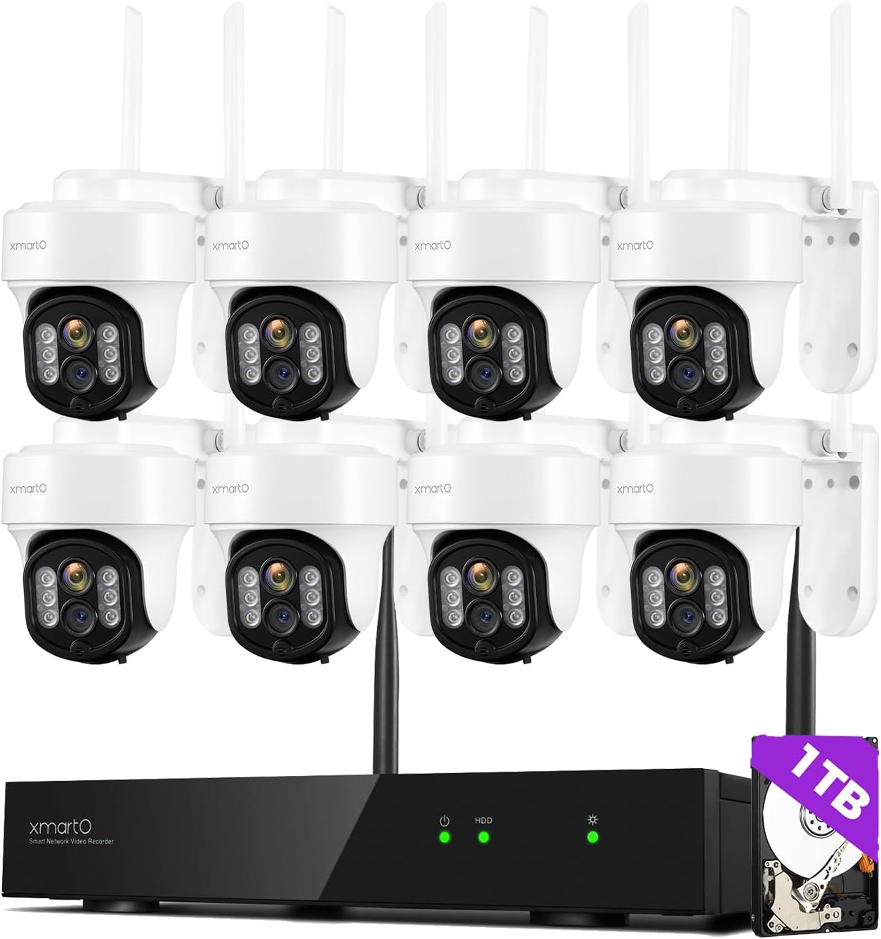 HD 10X Zoom WiFi Security Cam System with Auto-Track