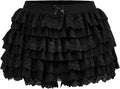 Women's Y2K Lace Ruffer Shorts Sexy Boyshorts Layered Pumpkin Skirt as