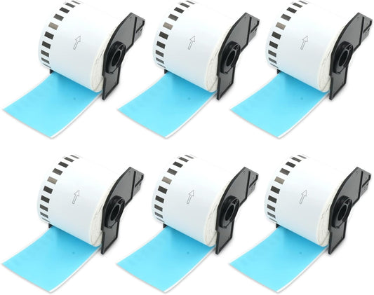 BETCKEY Continuous Length Labels for Brother DK-2205 - 6 Rolls