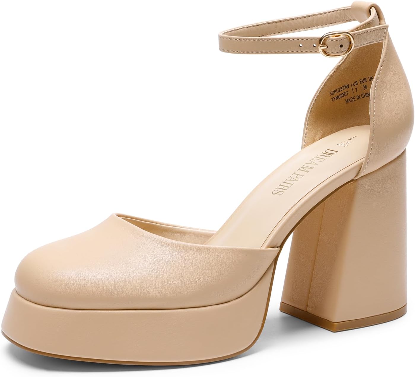 DREAM PAIRS Chunky Platform High Heels for Elegant Occasions