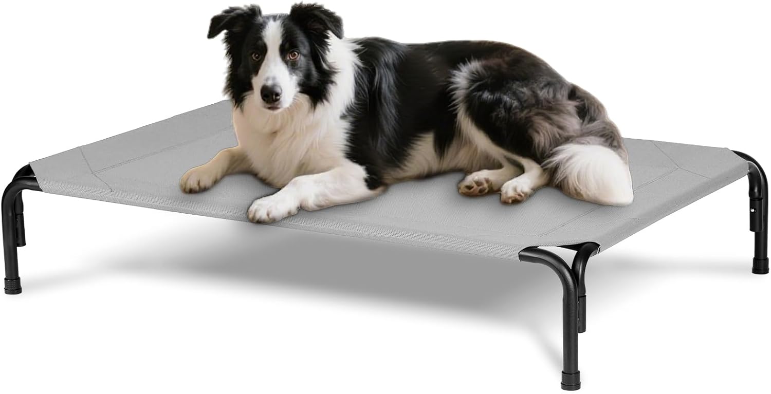 Elevated Dog Bed for Large Dogs - Durable Outdoor Cot