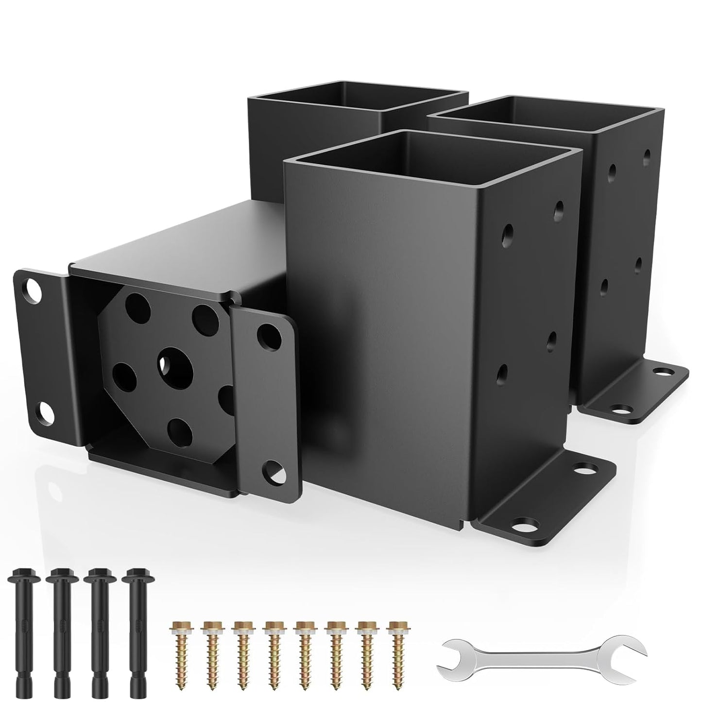 4x4 Post Base Heavy Duty Anchor for Pavilion Porch Railing