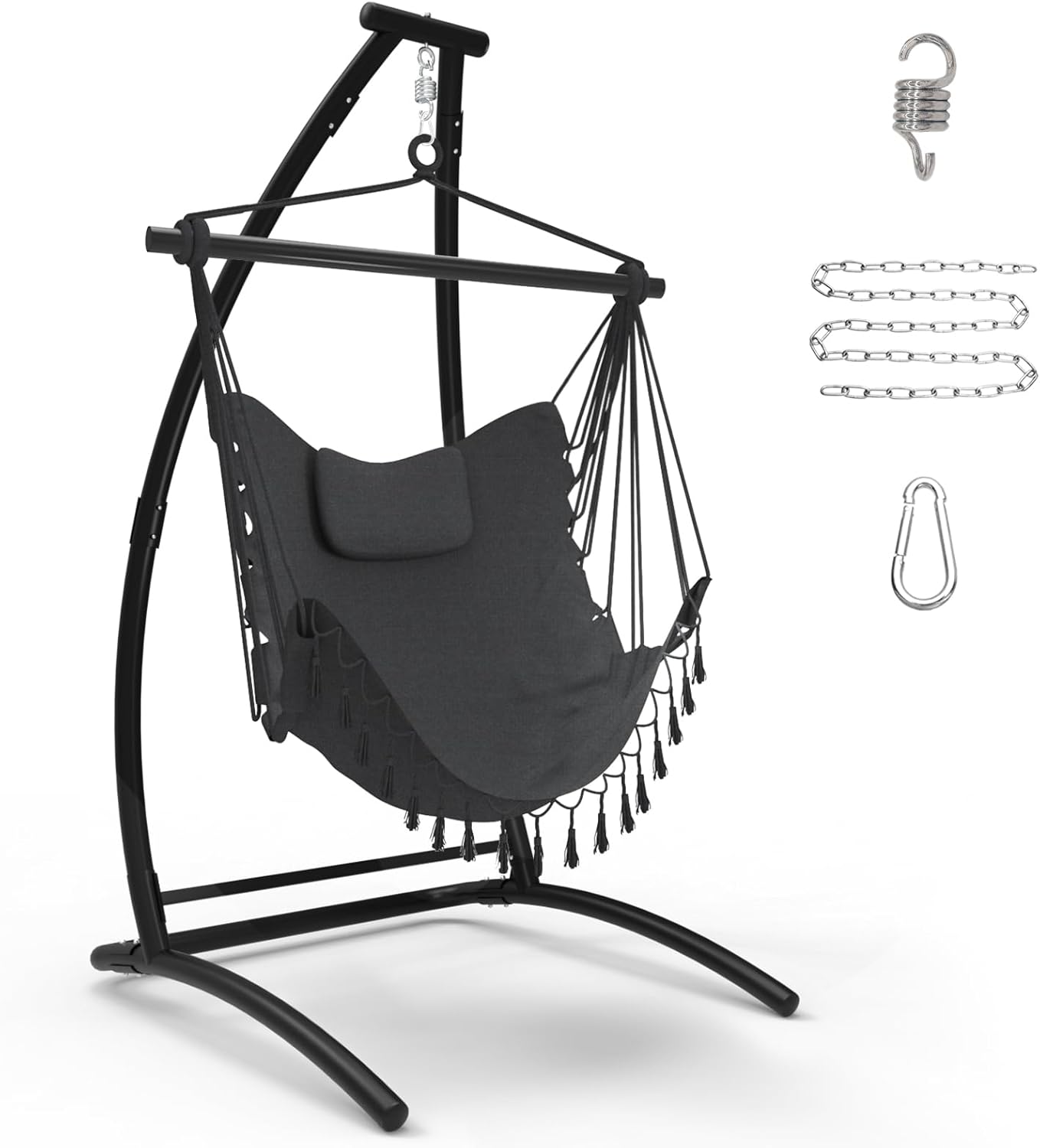 Outdoor Hammock Chair w/ Stand - Relaxed Seating | 300 lbs Cap