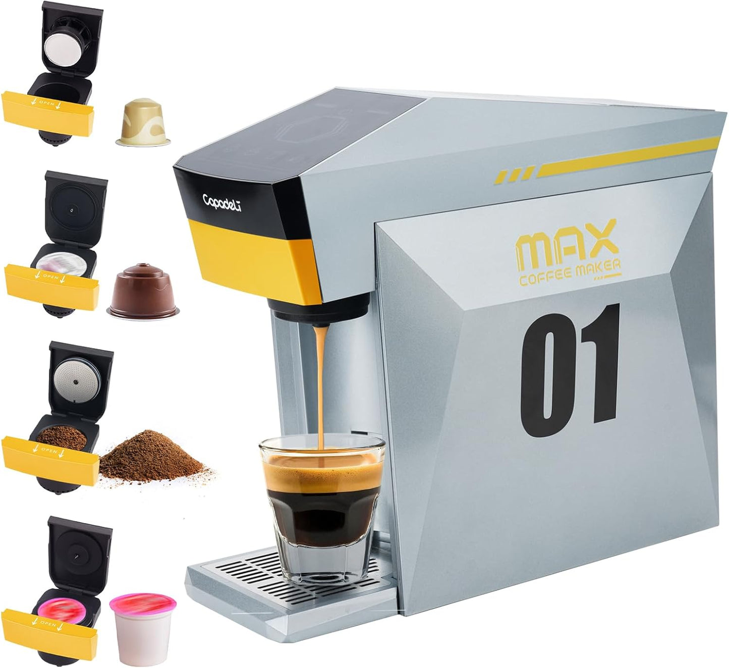 Versatile 4-in-1 Coffee Maker, Perfect for Home & Office