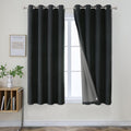 Joydeco Black 100% Blackout Curtains for Bedroom and Living Room