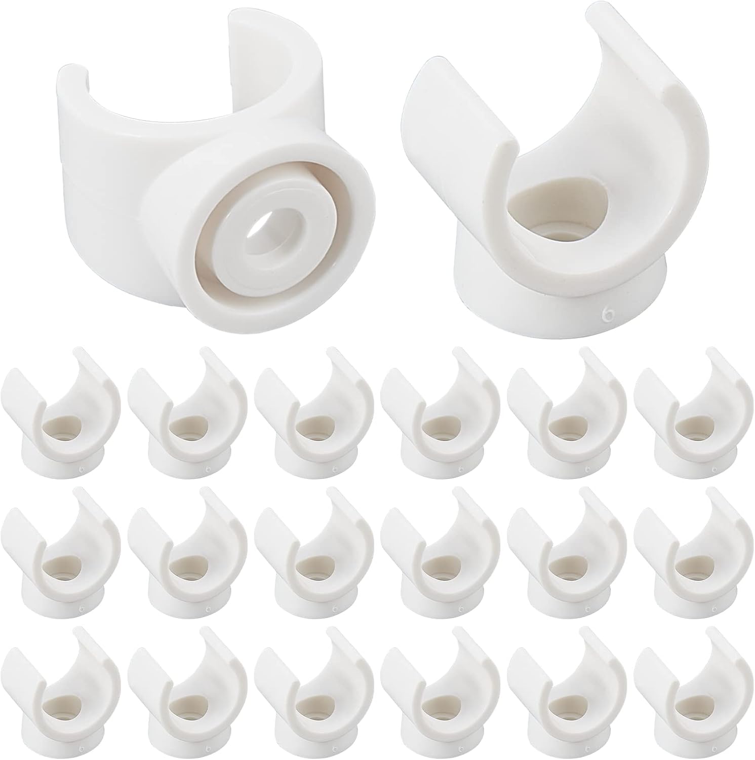 20-Pack PEX Holder Clips - Securely Support 17mm Pipes