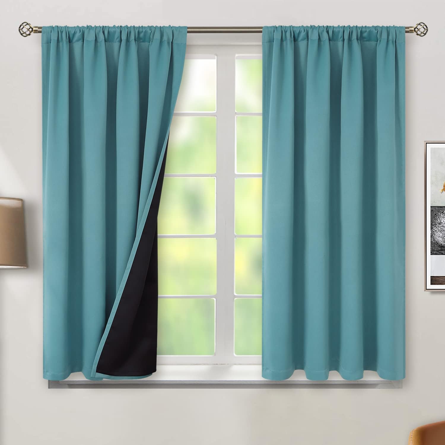 BGment Thermal Insulated Blackout Curtains for Bedroom 52x54