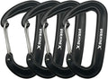 4-Pack Heavy Duty Aluminum Carabiners for Versatile Outdoor Use - VORNNEX