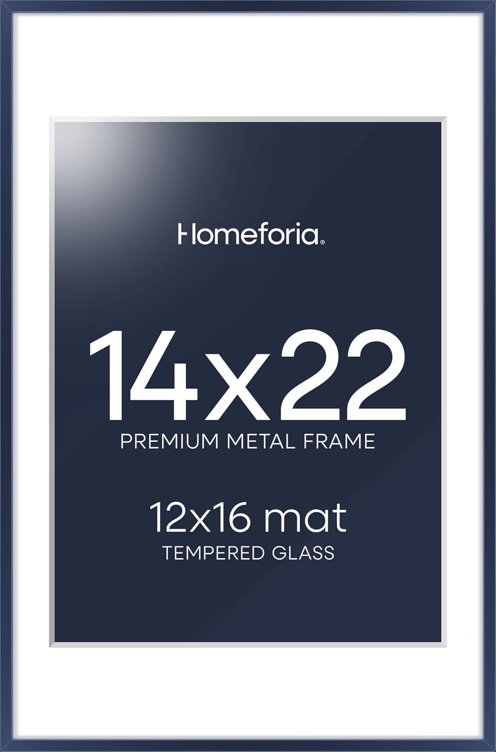 Navy Blue 14x22 Picture Frame with Mat for Stunning Displays