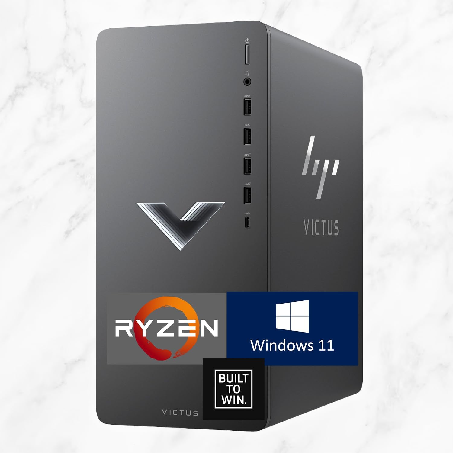 HP Victus 15L Desktop Gaming PC with Ryzen 5 and 32GB RAM