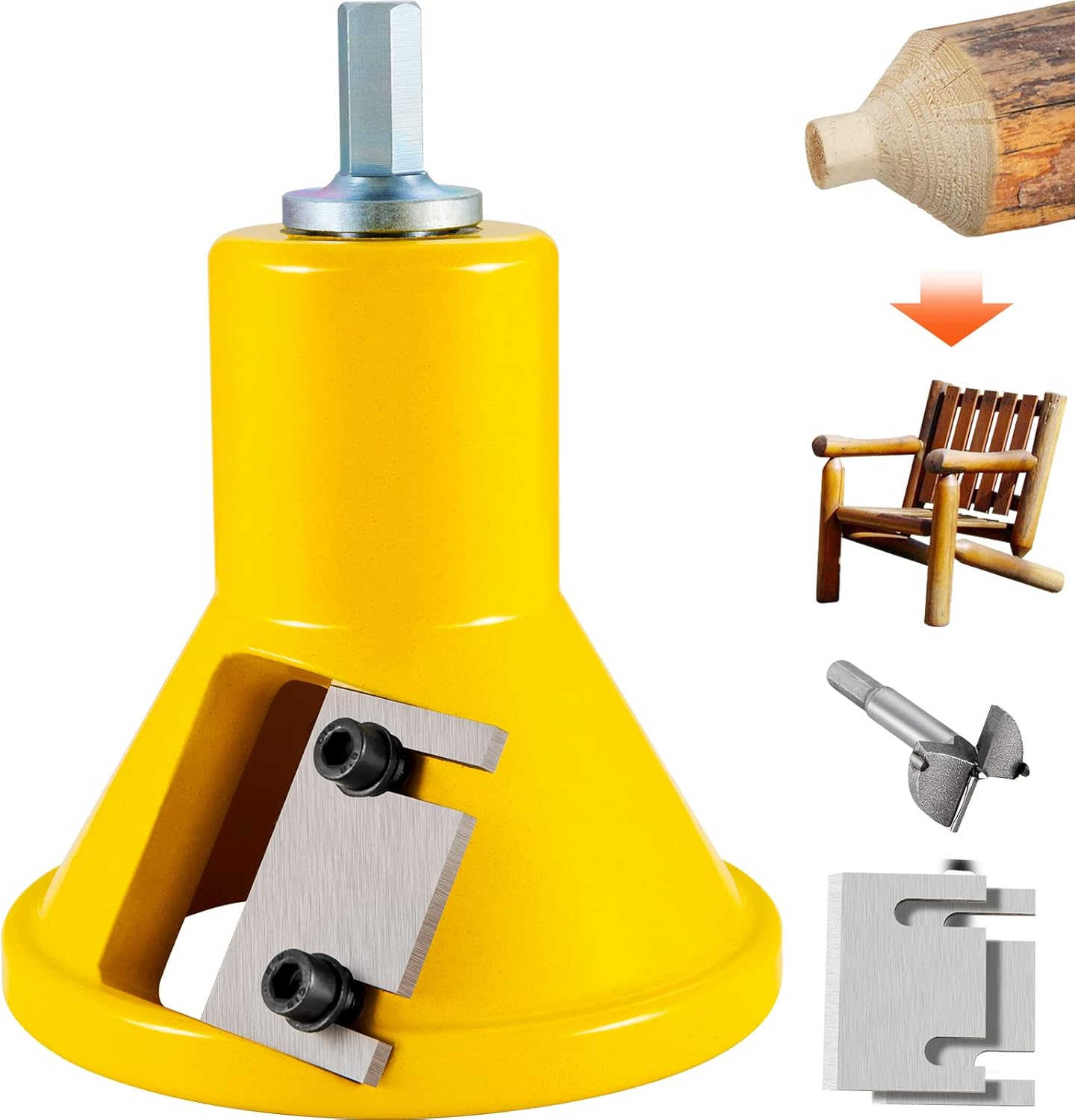VEVOR Tenon Cutter for DIY Log Furniture, 1.5 in Diameter
