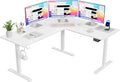 Furmax L Shaped Standing Desk Adjustable 63 x 55 in - Corner Electric
