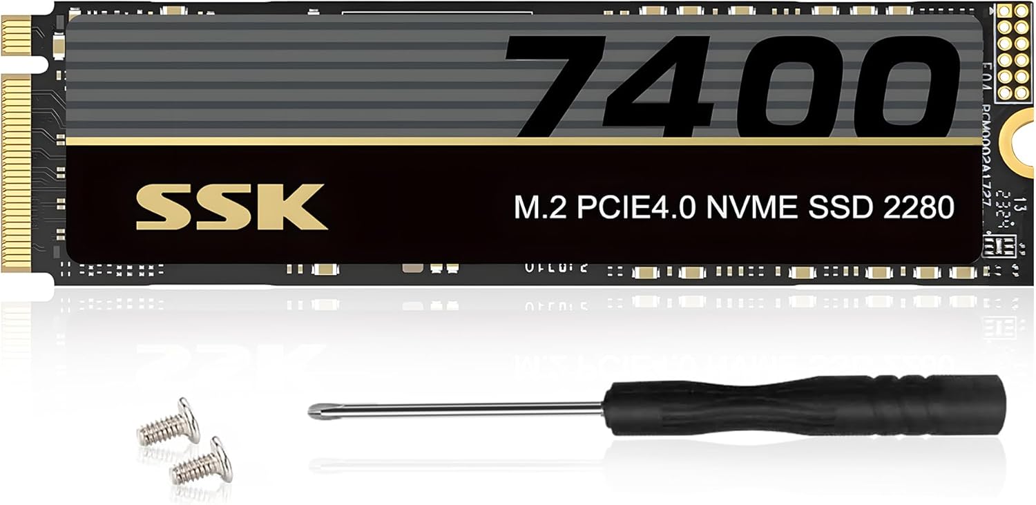 SSK M.2 NVMe SSD 4TB with Graphene Heatsink for Gamers