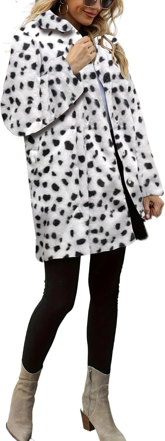 TOPONSKY Womens Winter Warm Lapel Faux Fur Coat for Style