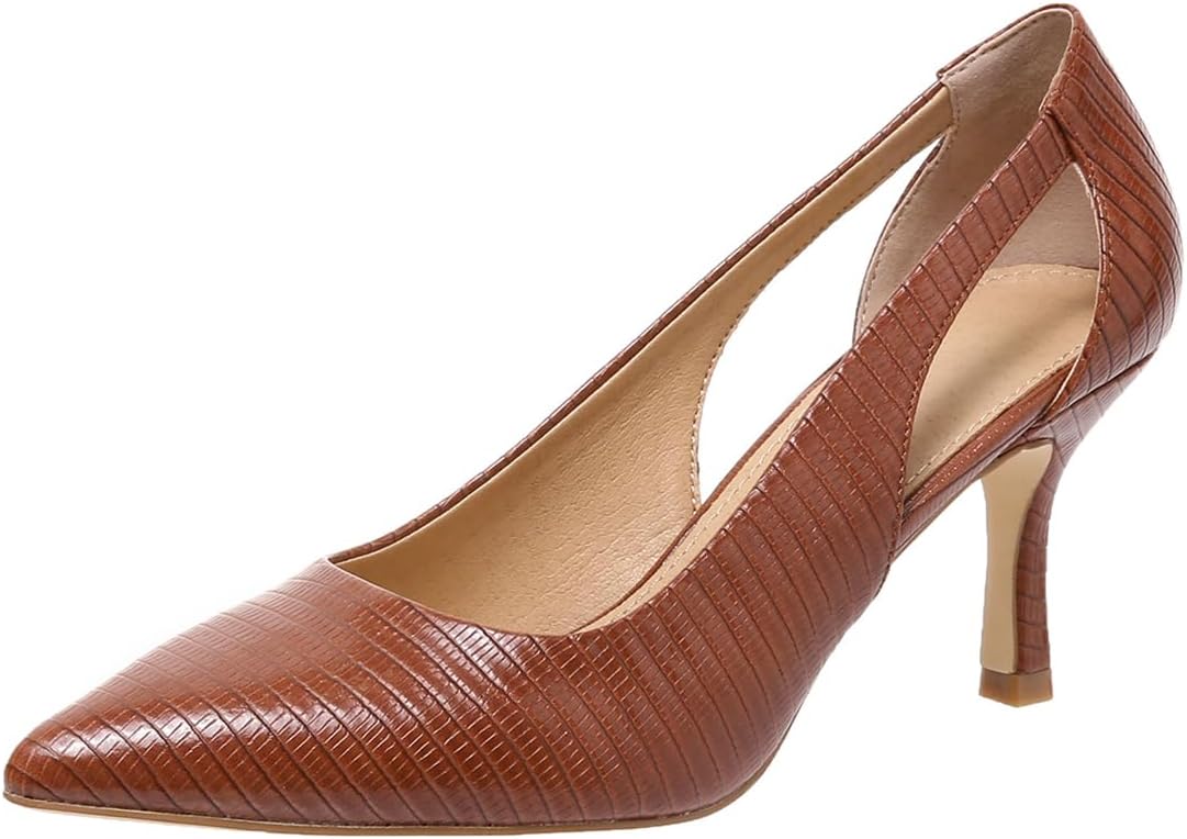 Elegant Women's Pumps with Pointed Toe and Kitten Heel Comfort