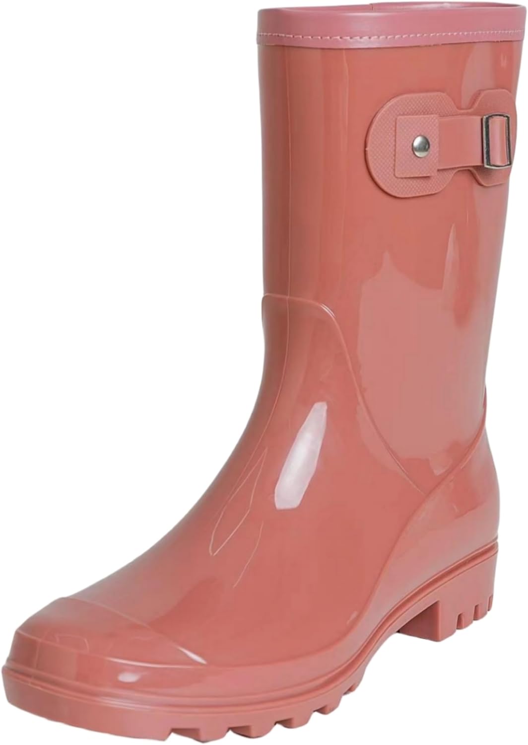 Women's Mid Calf Rain Boots Waterproof Fashion Garden Shoes