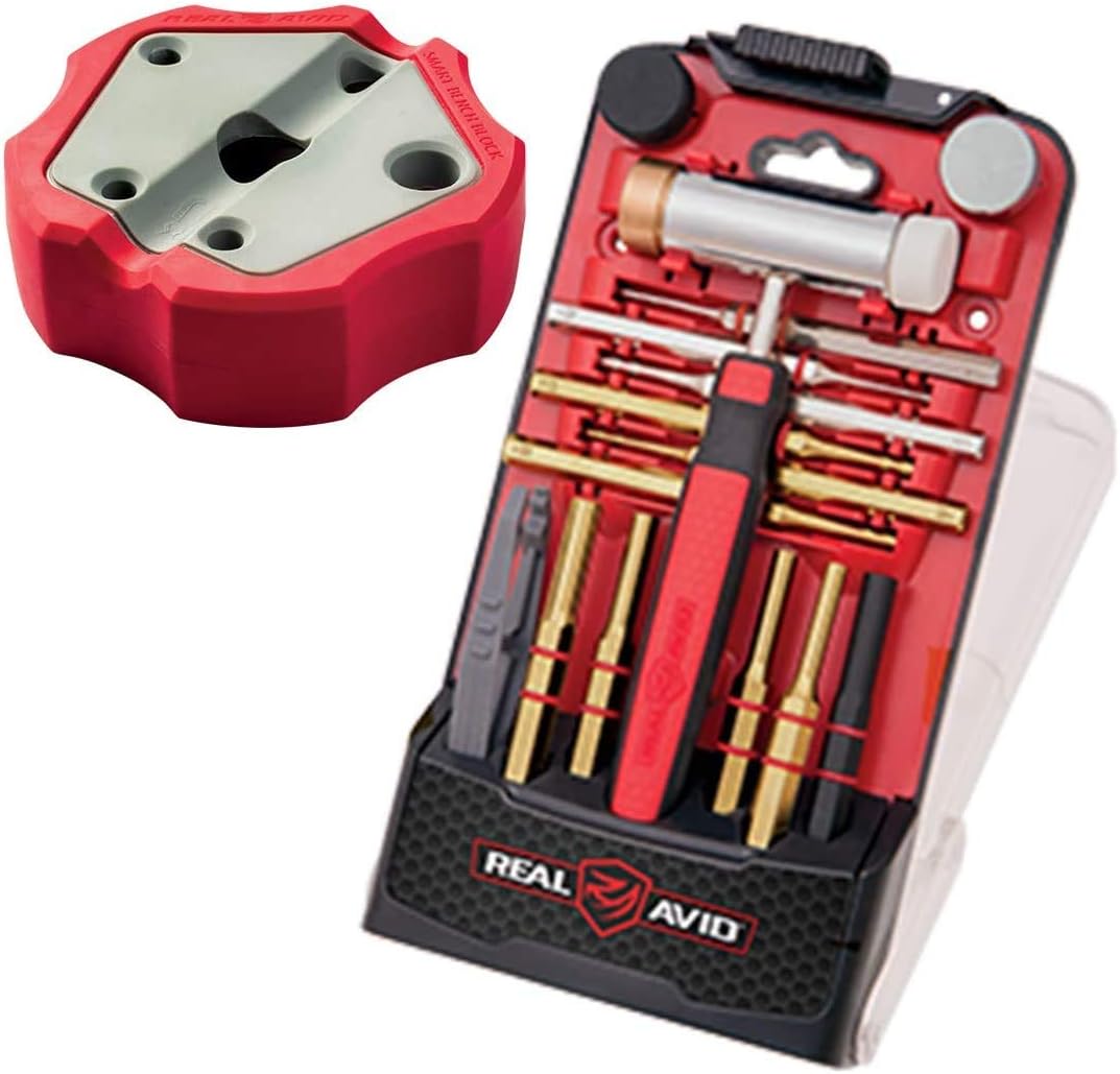 Real Avid Brass Punch Set & Hammer with Magnetic Bench Block