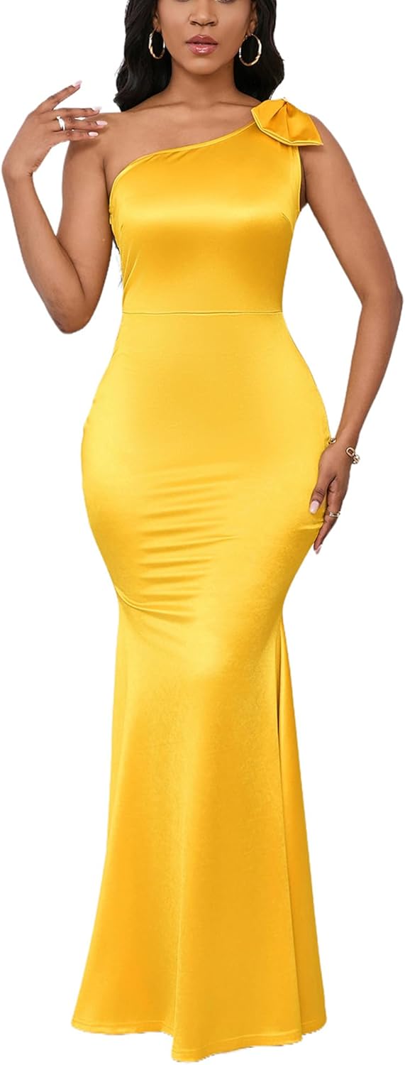FairyLove Women's One Shoulder Sleeveless Bodycon Dress for Events