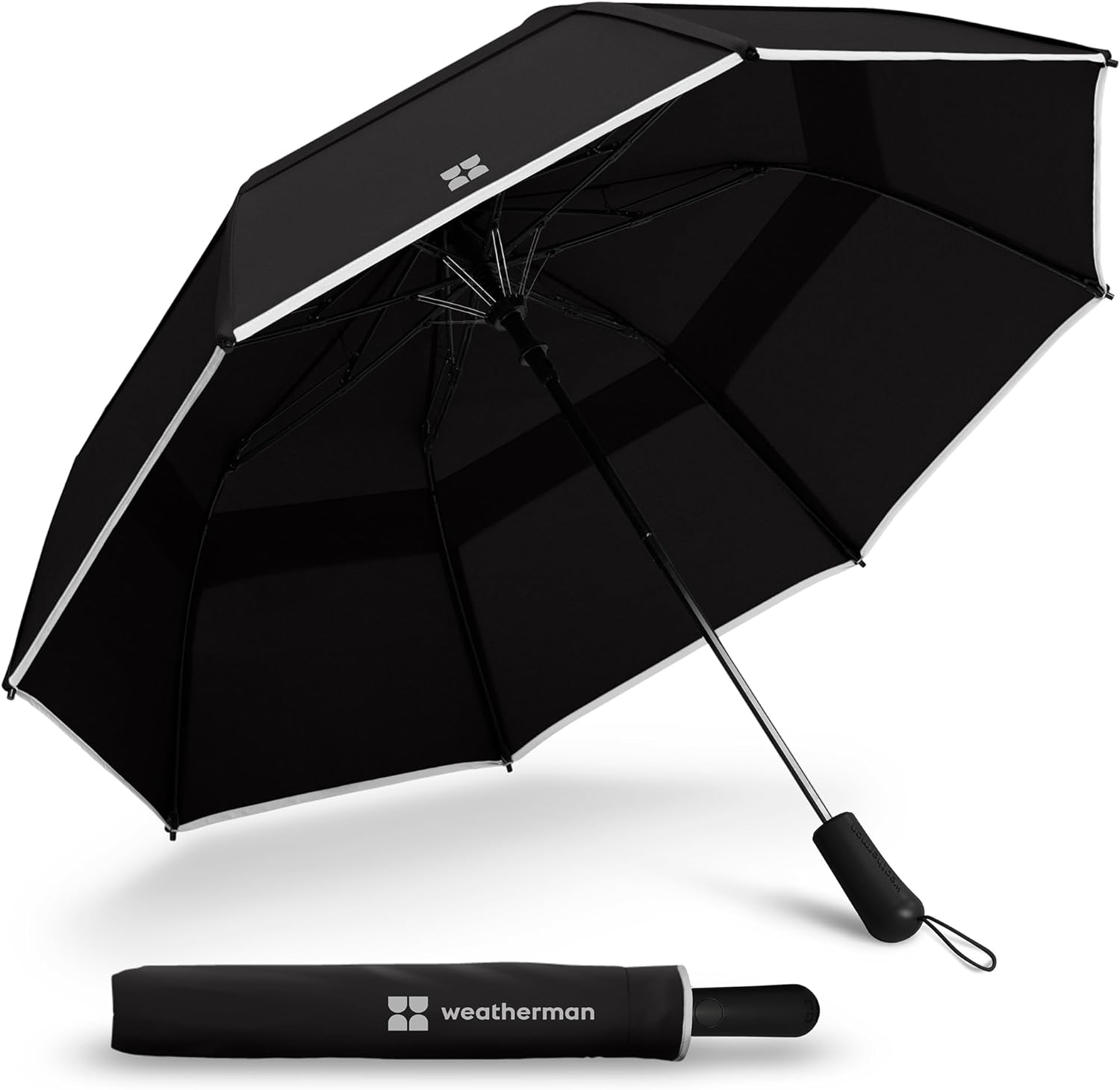 Weatherman Premium Collapsible Travel Umbrella for All Weather
