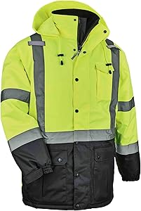 High Visibility Reflective Winter Safety Jacket for Cold Weather
