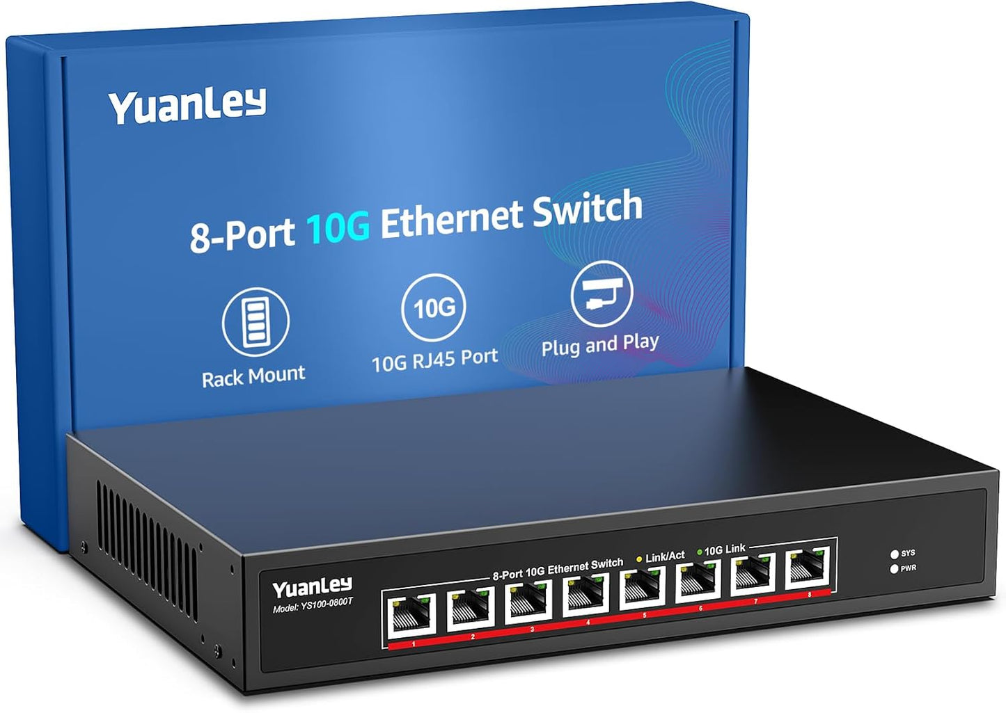 8-Port 10G Ethernet Switch for High-Speed Network Performance