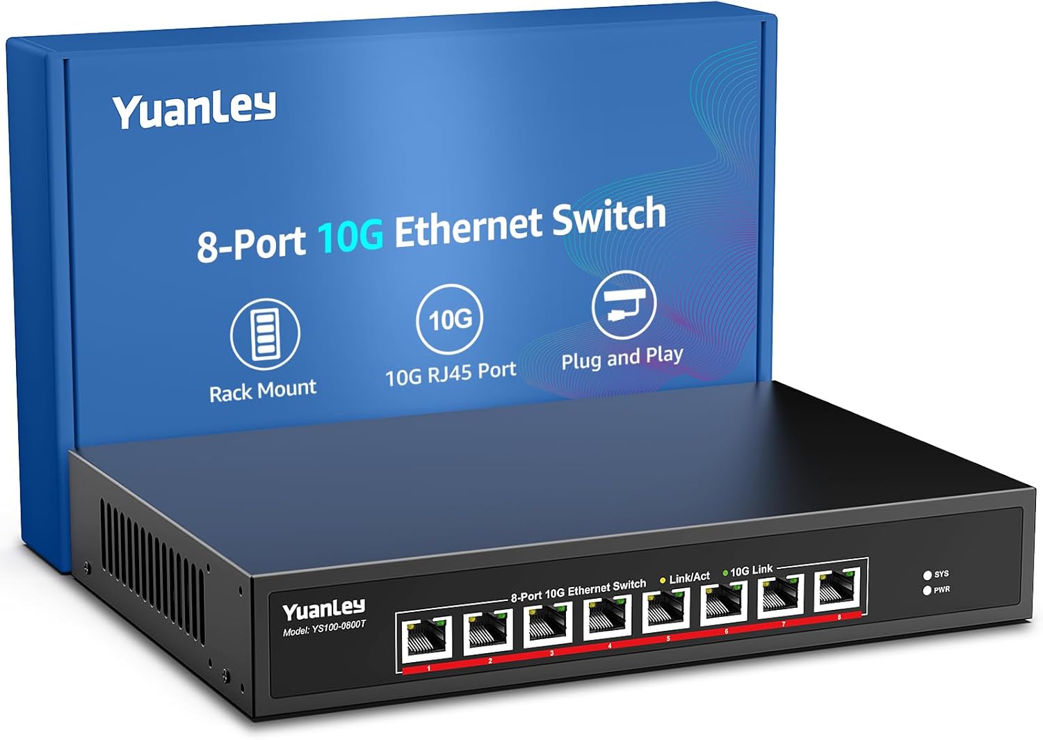 8-Port 10G Ethernet Switch for High-Speed Network Performance