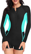 Daci Women Long Sleeve Rash Guard One Piece Boyleg (Style 8LQN)