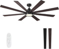 62 Inch Ceiling Fan with Light and Remote - Quiet DC, Dimmable