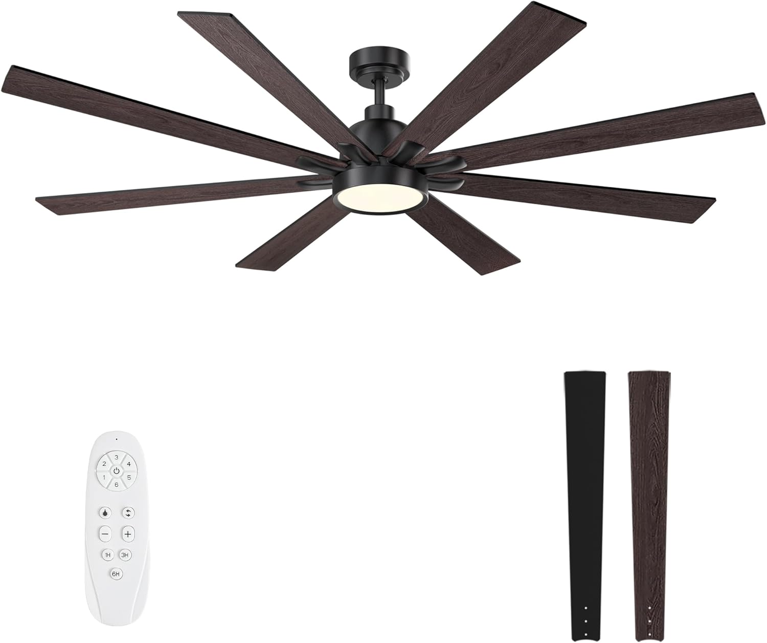 62 Inch Large Ceiling Fans with Lights for Modern Spaces