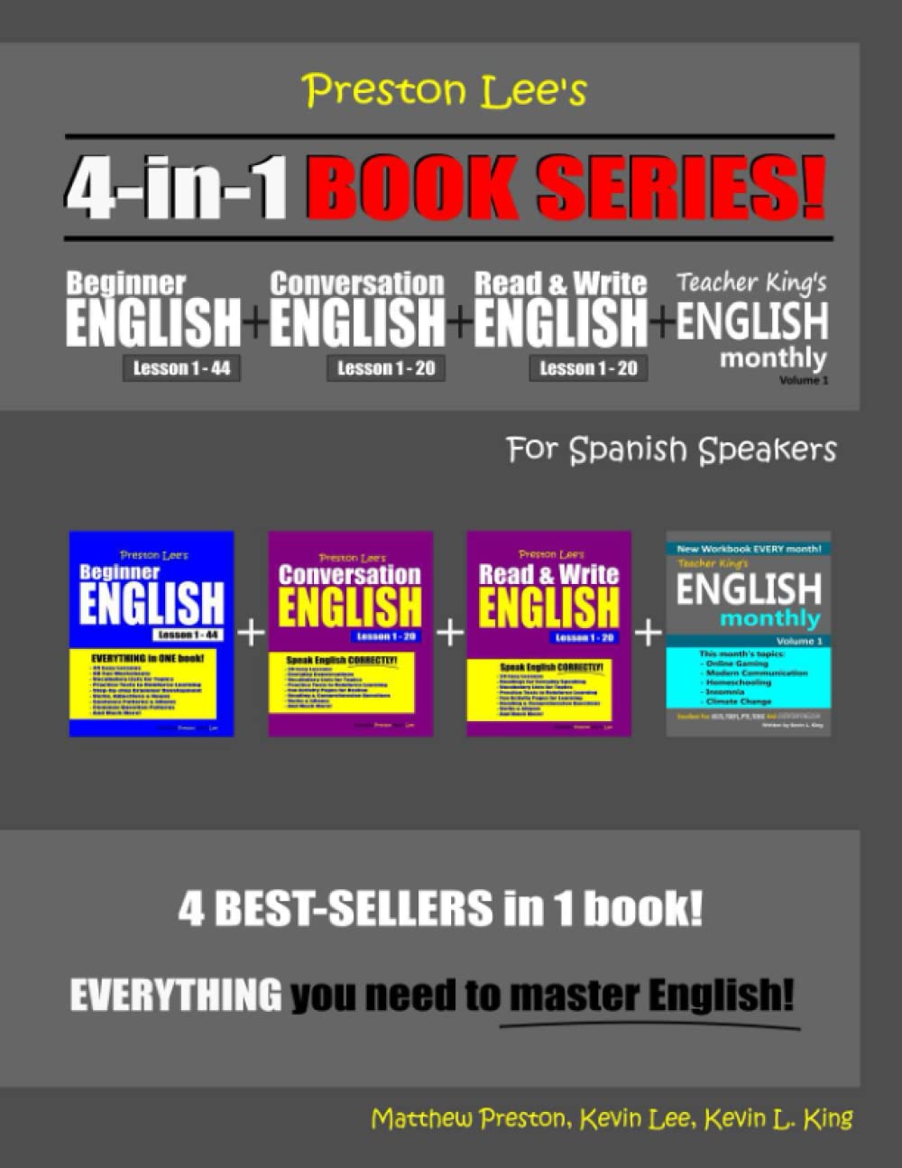 Preston Lees 4-in-1 Book Series for Beginner English Learning