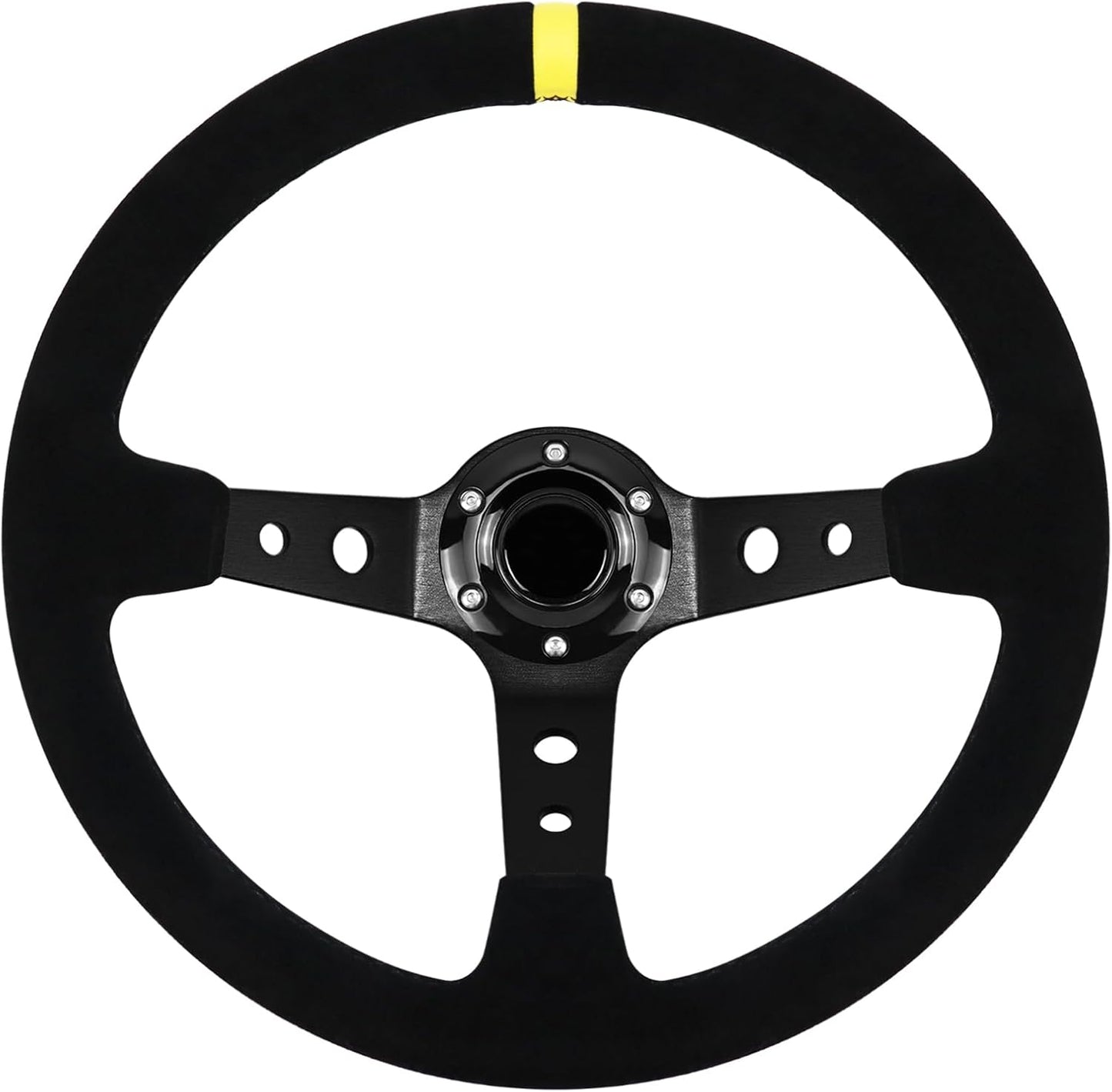 13.6 Universal Grip Suede Deep Dish Racing Steering Wheel